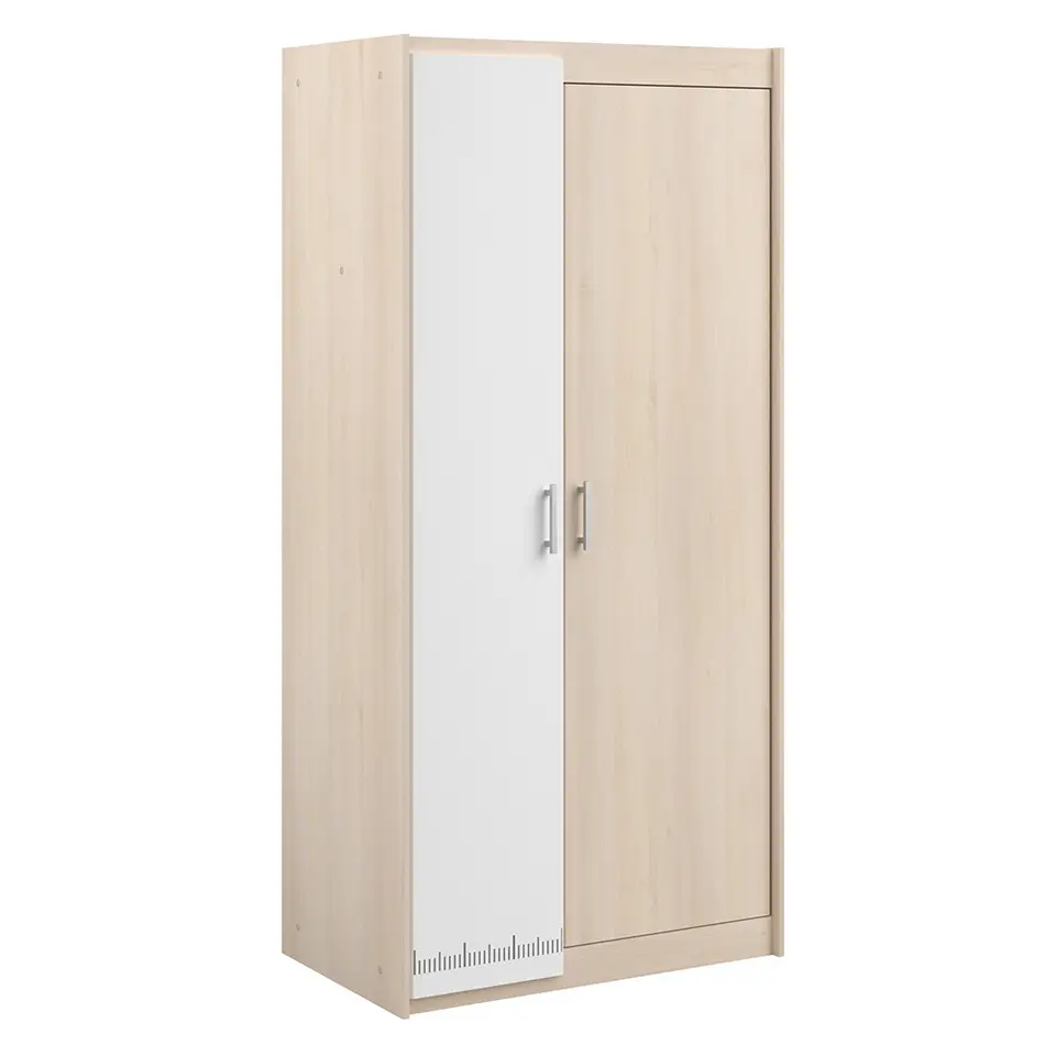 Kledingkast Charly 2-deurs - acaciakleur - 180x85x52 cm