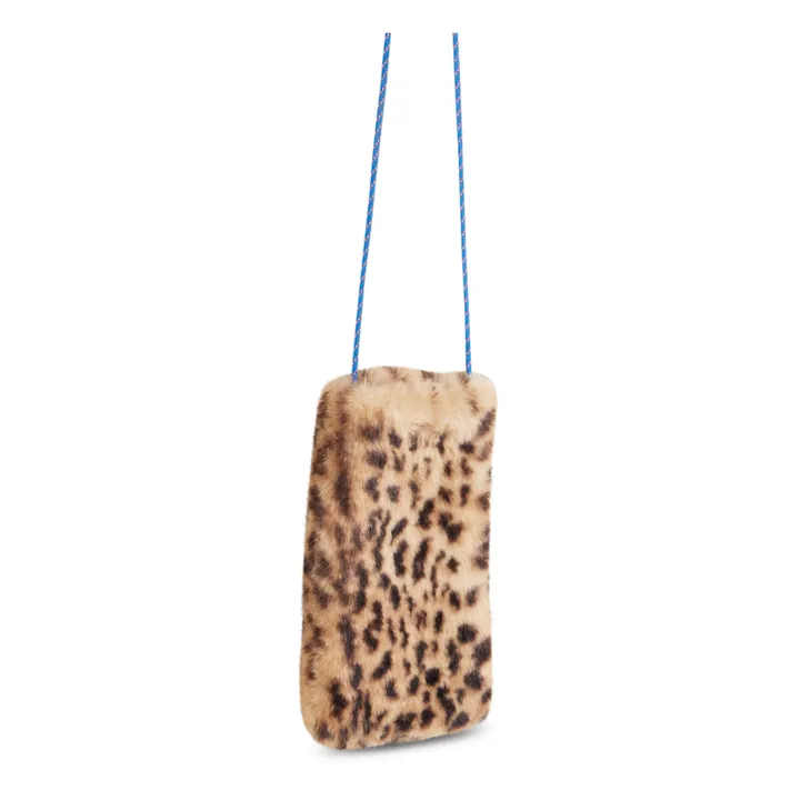 Bellerose Porte Téléphone Hellohi Fausse Fourrure Imprimé | Beige