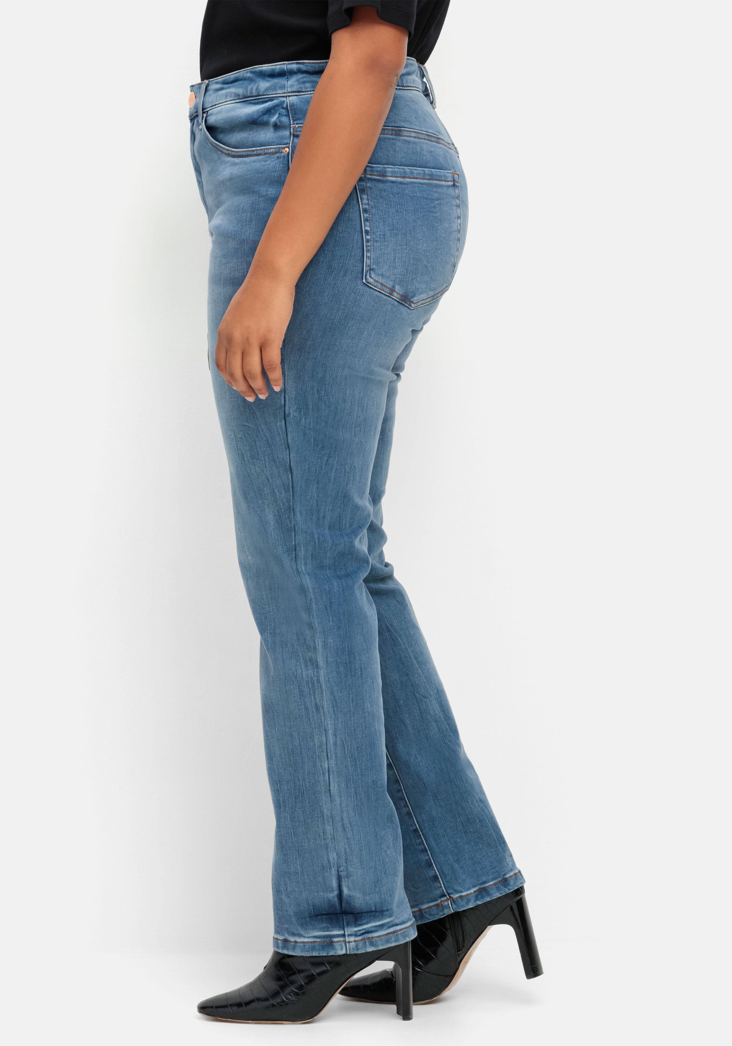 Gerade Stretch-Jeans mit Bodyforming-Effekt