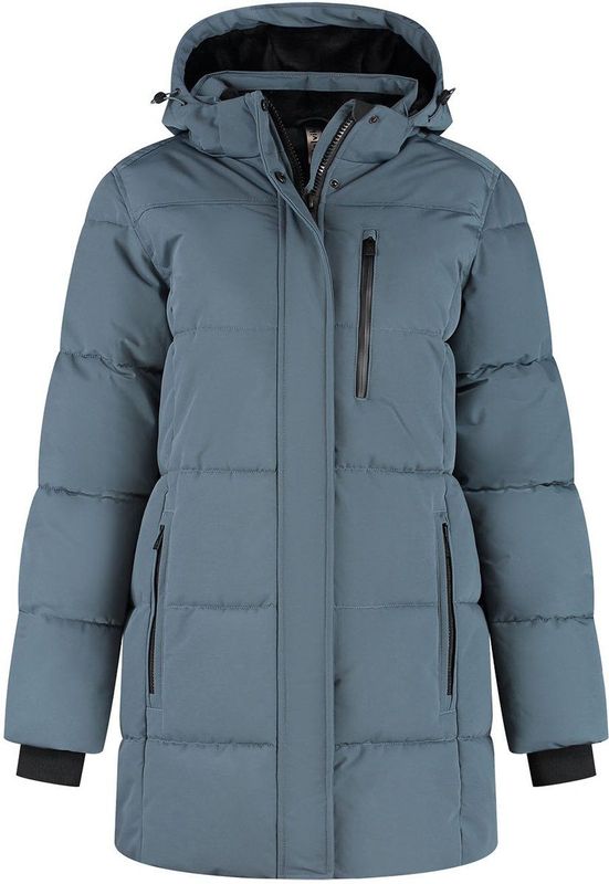 Kjelvik - Gaby - Gewatteerde Winterjas - Blauw - Halflang