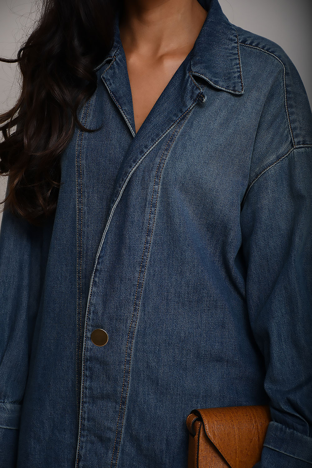 Jodie tunic style tencel shirt
