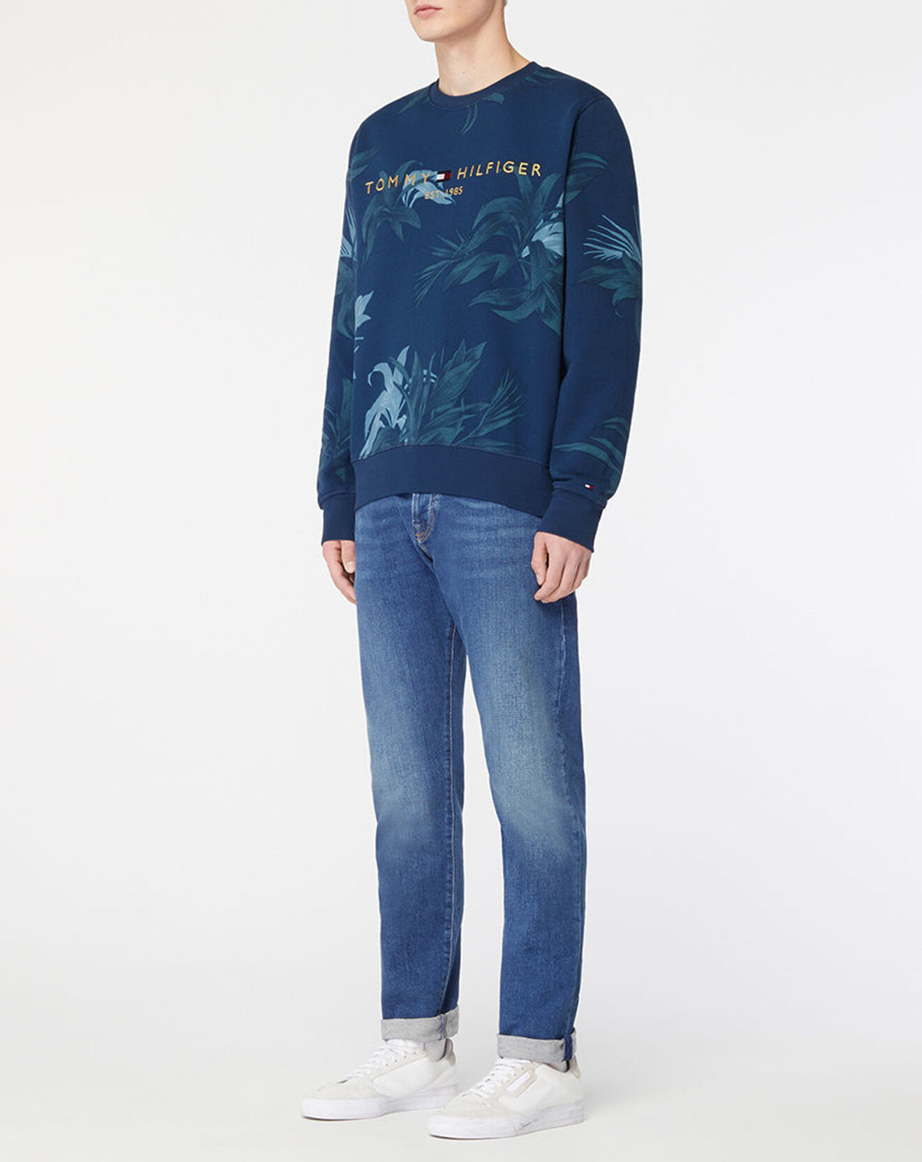 Tommy Hilfiger Sweat Palm Floral imprimé bleu marine