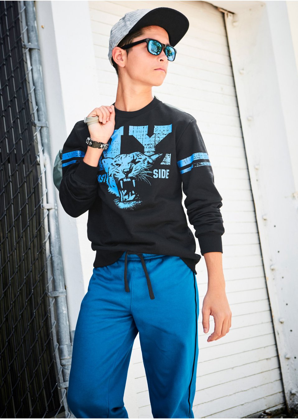 Sweat-shirt garçon à imprimé en coton