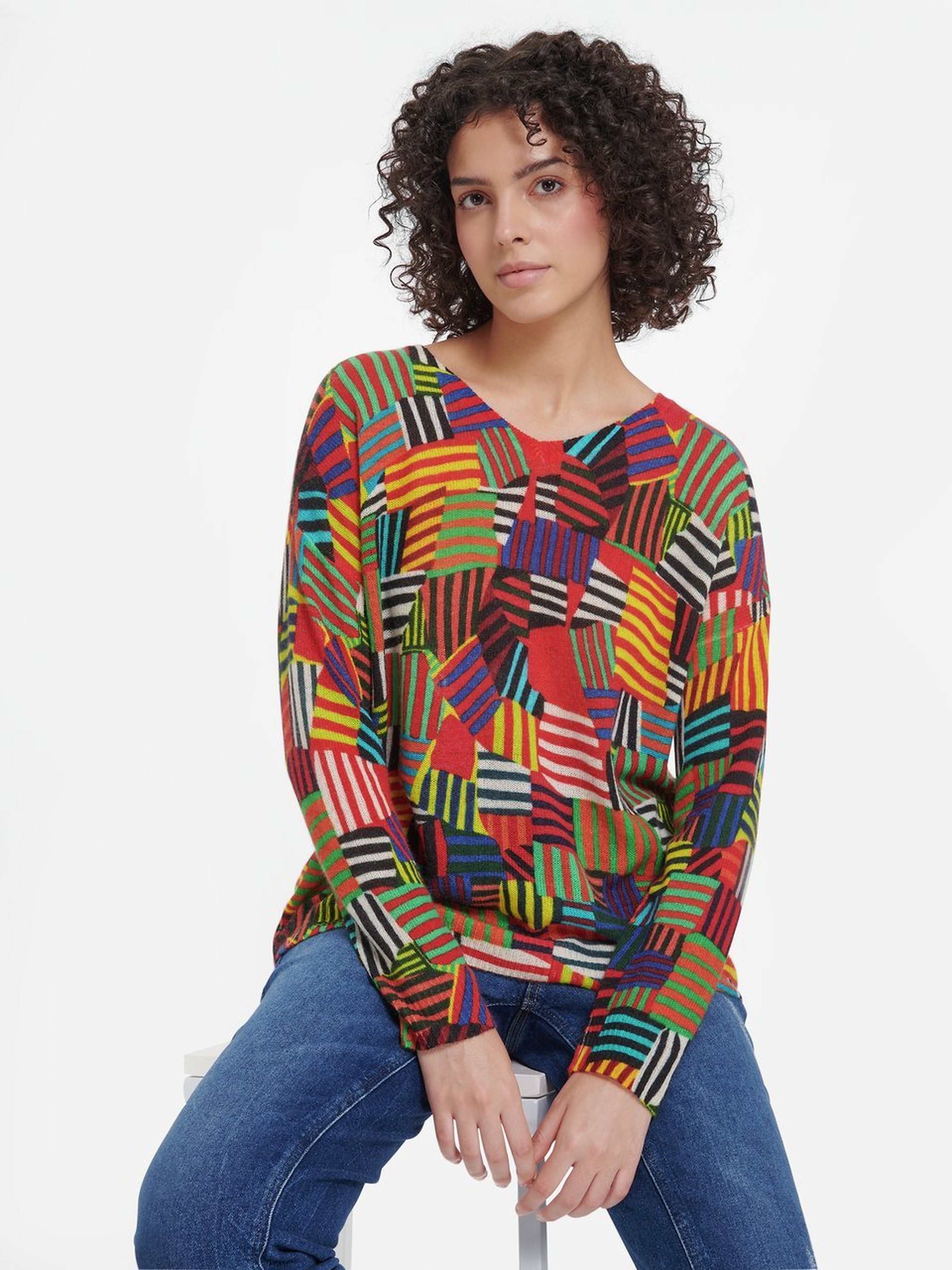 Pullover mit V-Ausschnitt