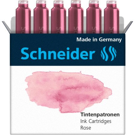 Cartouche encre schneider coloris rose pastel boite 6   unites