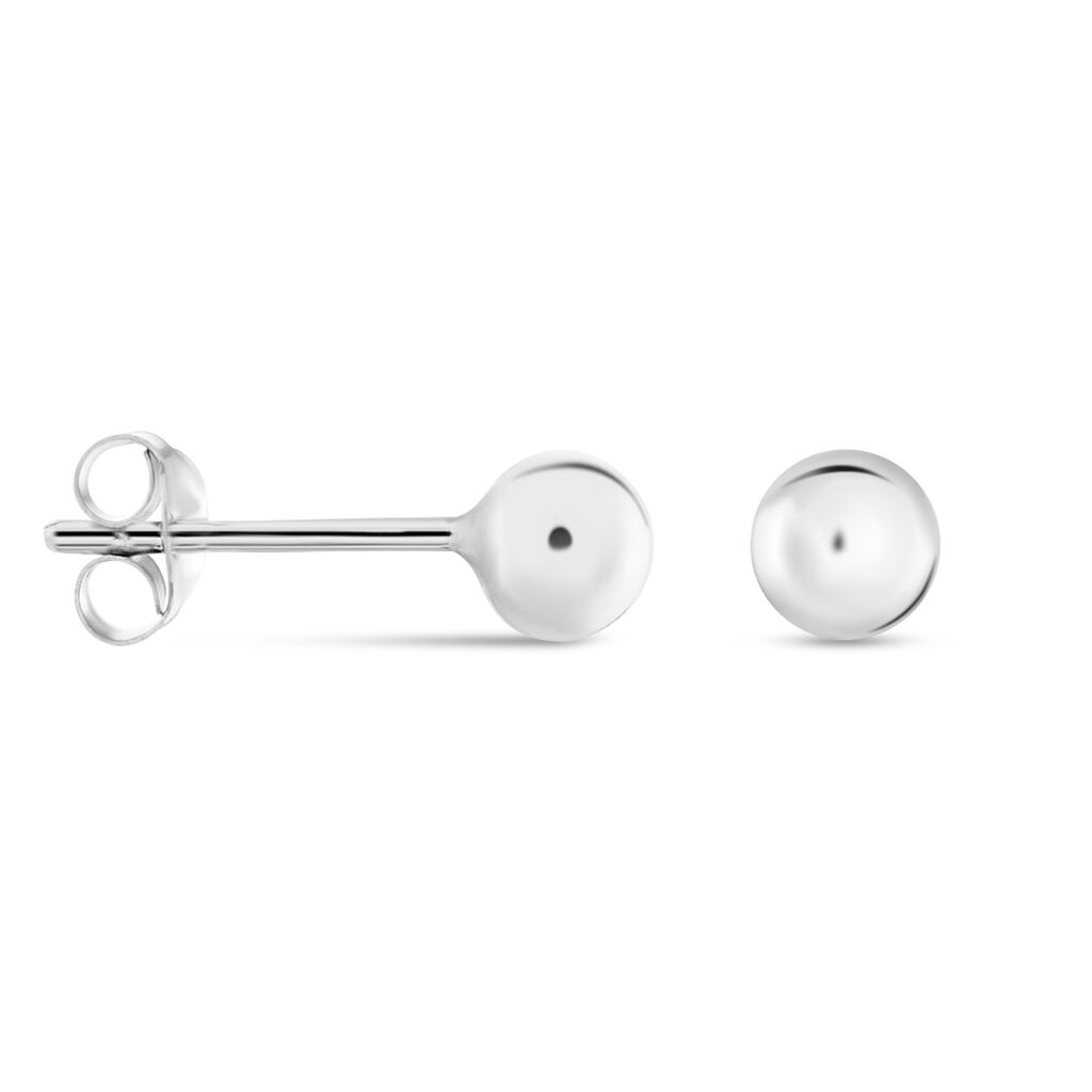 Boucles D'oreilles Puces Virgie Argent Blanc