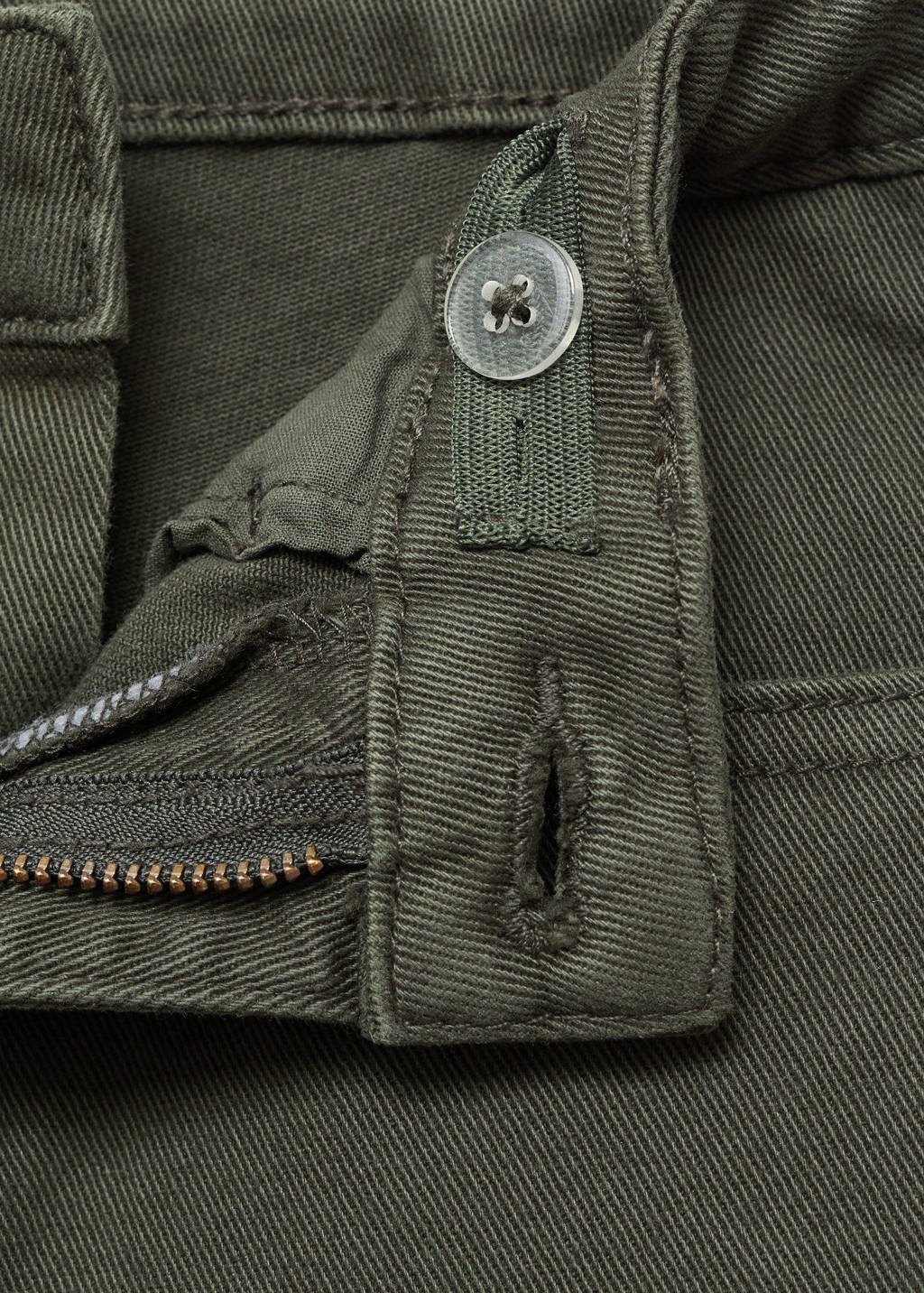 Mango Kids flared cargo broek donkergroen