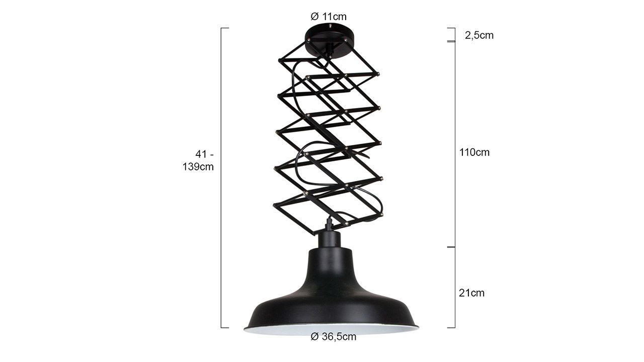 Hanglamp 7654ZW Lexi Mexlite ⌀36  cm