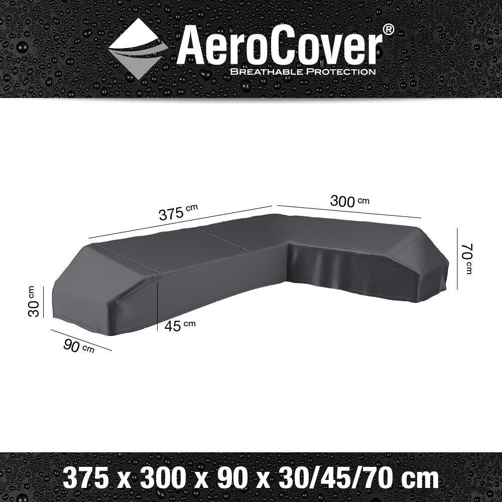 Platinum Outdoorable loungesethoes rechts AeroCover 375 x 300 x 70 cm