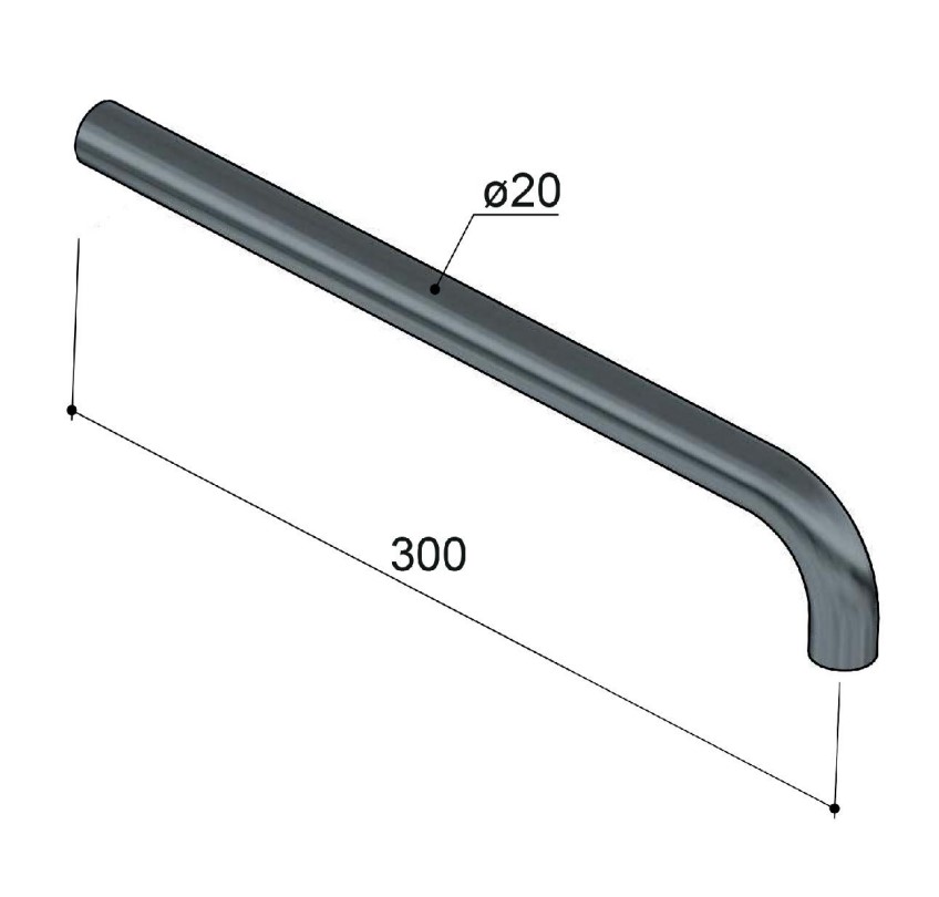 Hotbath Archie uitloop 30cm RVS