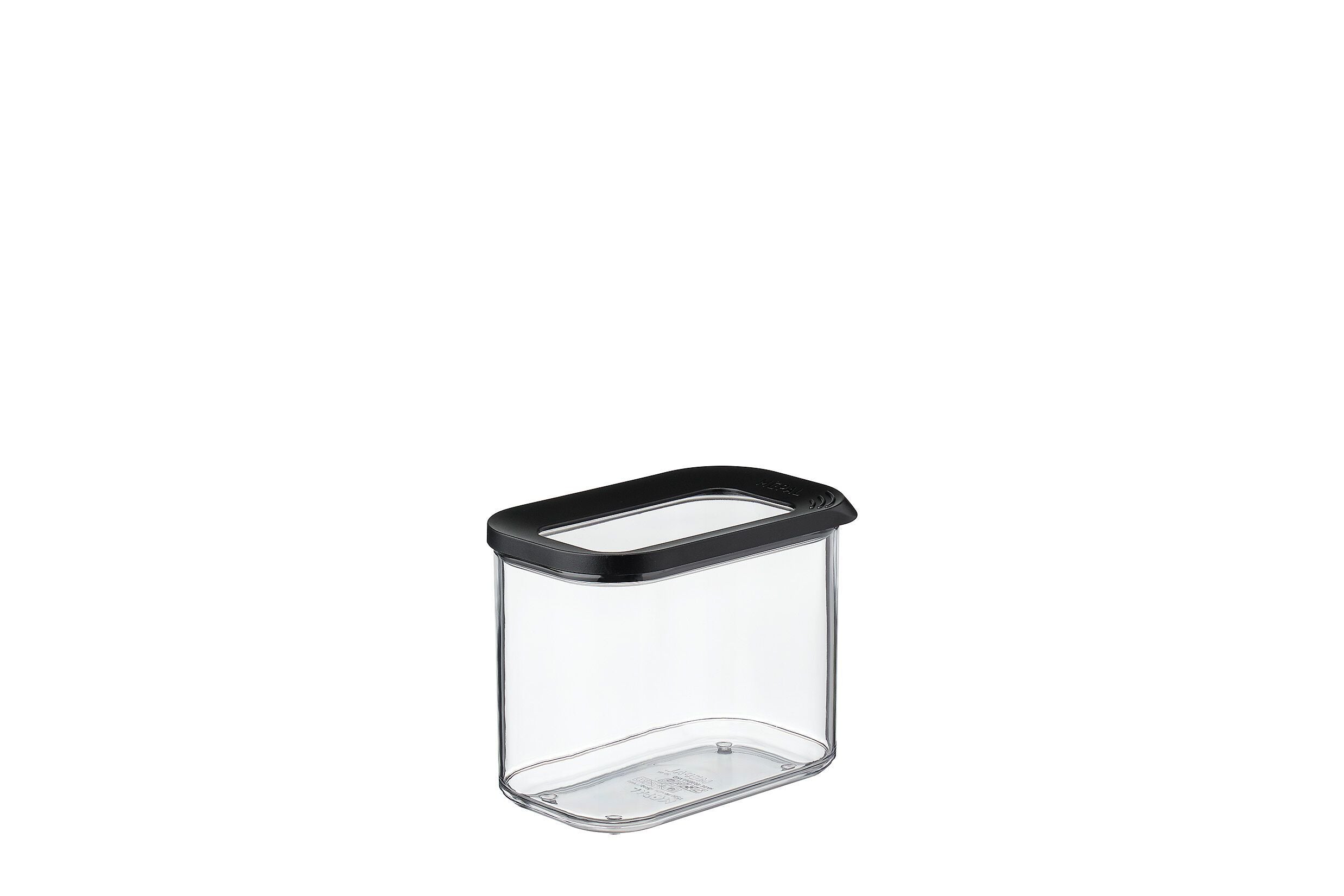 MEPAL MODULA Vorratsdose - Schwarz, Transparent / B: 14.5 cm x T: 9.0 cm x H: 11.5 cm