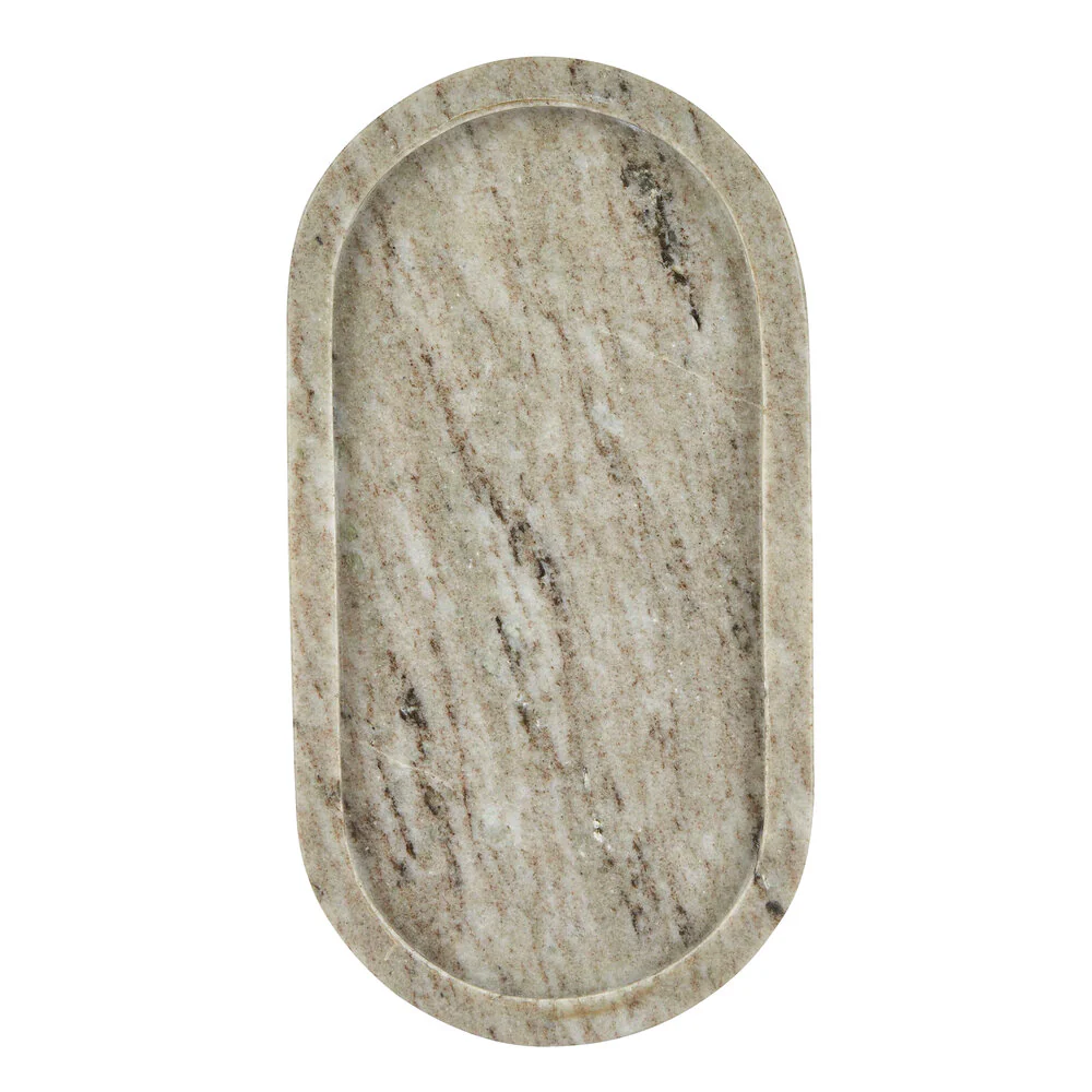 Bahne Interior  Oval marmor bakke - beige