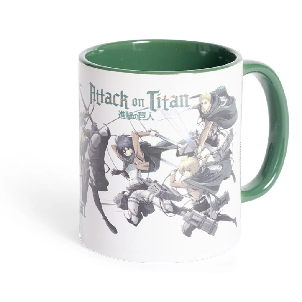 Mug Attaque des Titans vert et blanc 315ml