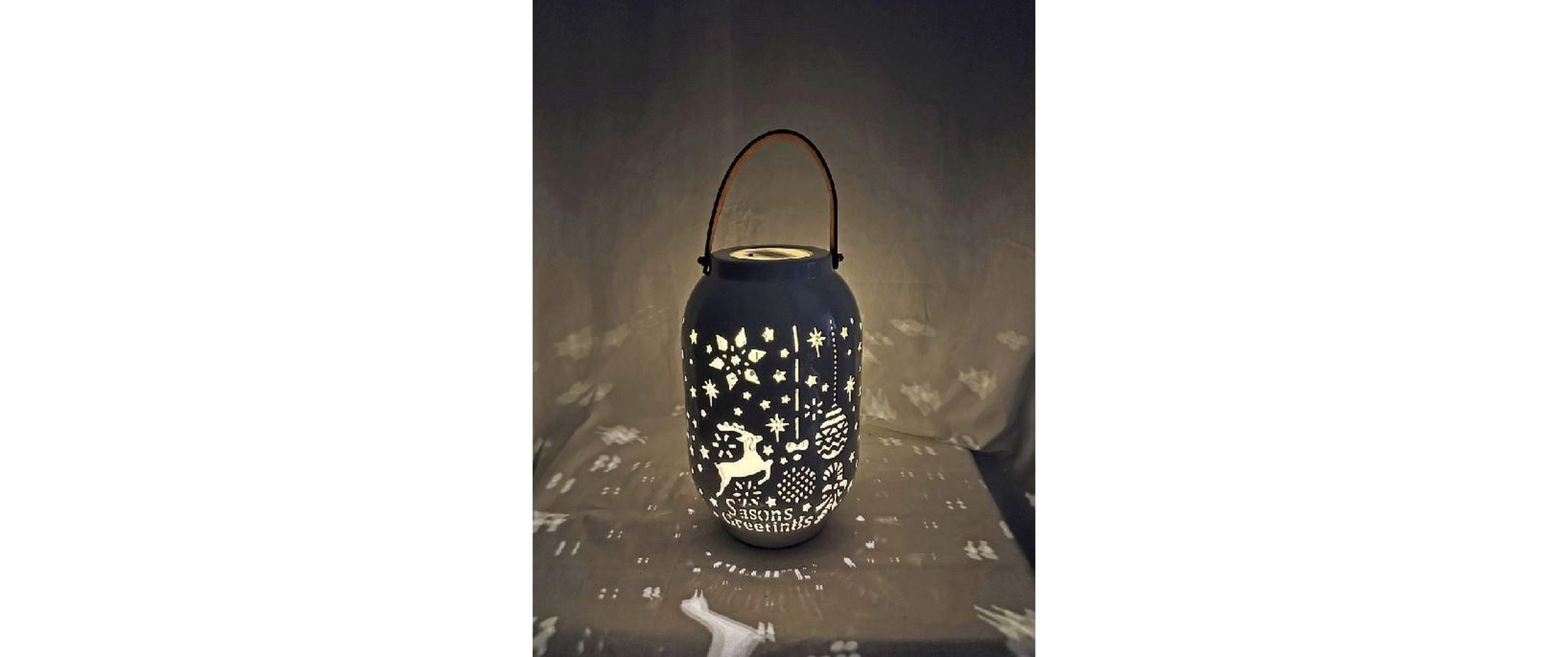Laterne »Dameco Xmas 28 cm Weiss«
