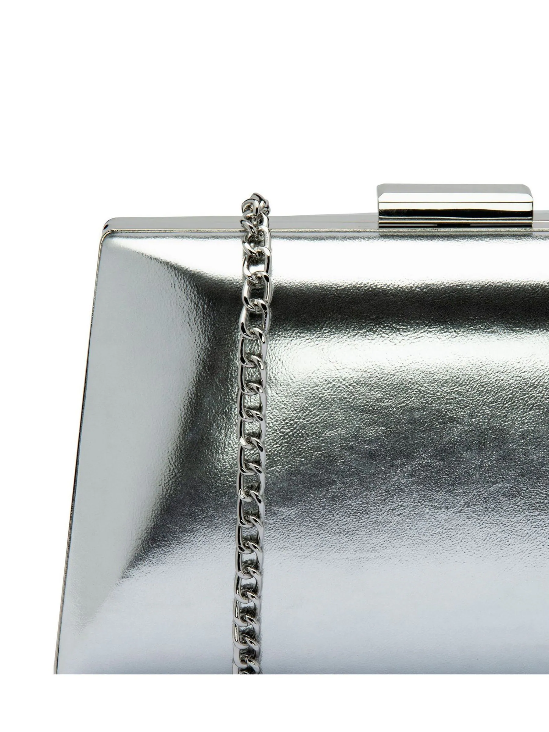 Zilver - Lotus Clutch Handbag