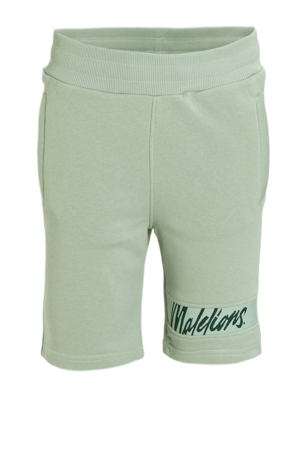 Malelions regular fit sweatshort Captain met logo groen