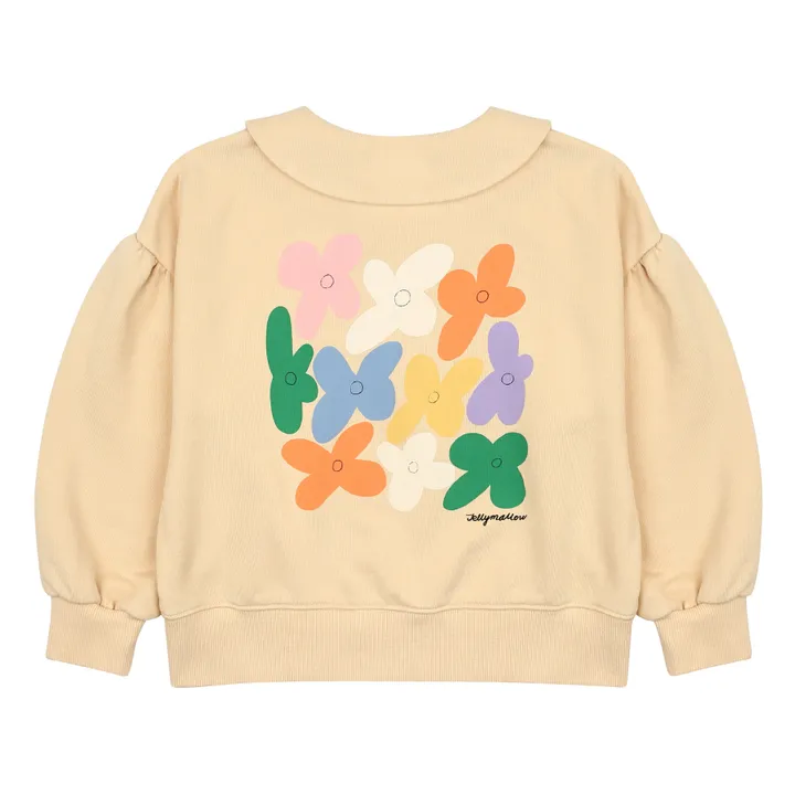 Jelly Mallow Sweat à Col Fleur | Crème