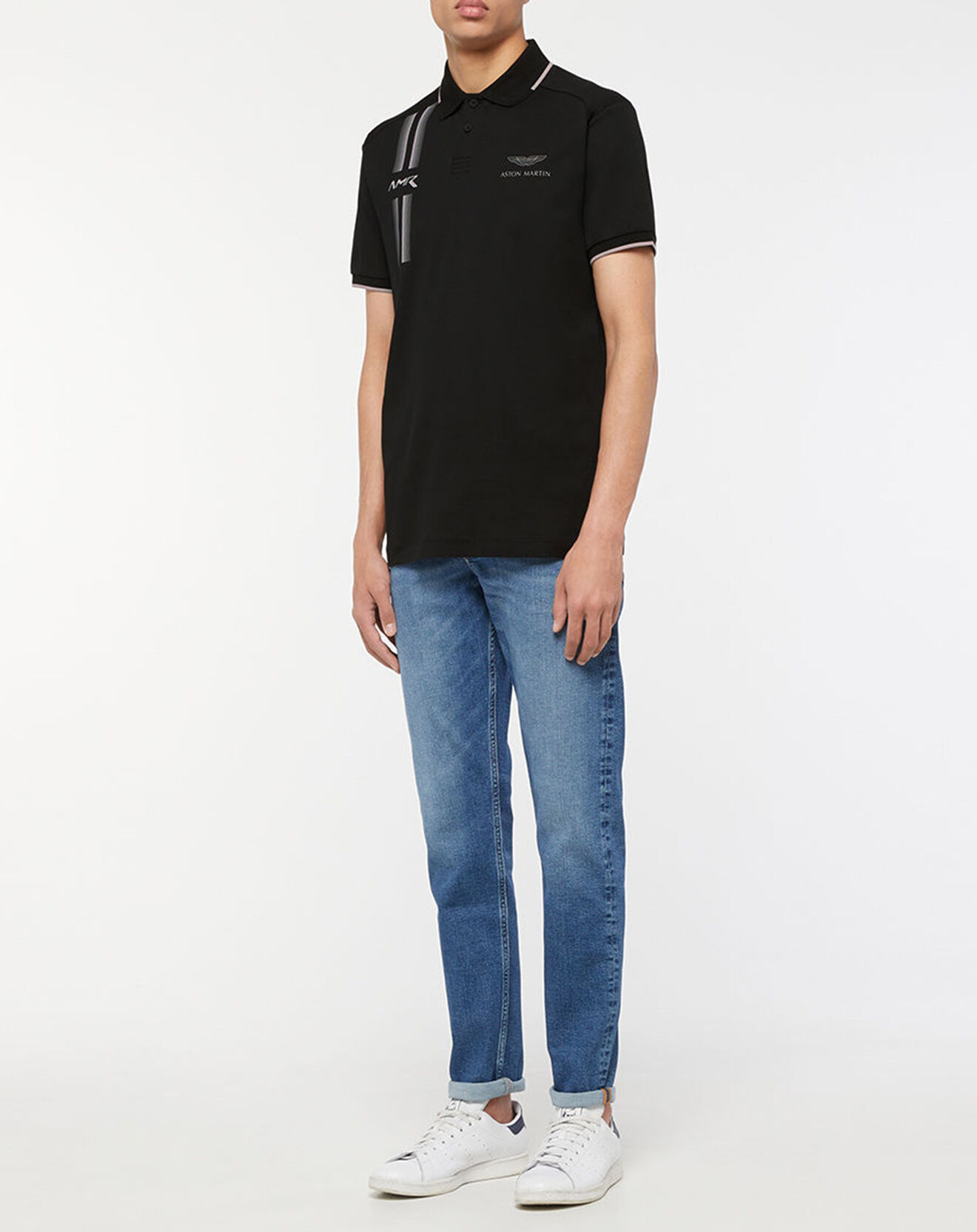 Hackett London Polo Regular Fit Aston Martin Racing noir