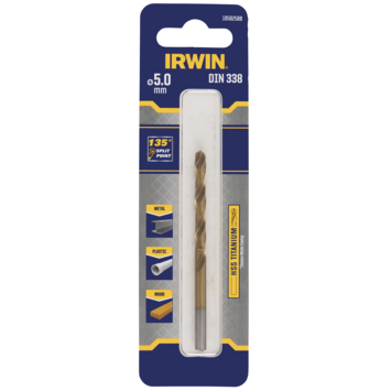 Irwin titanium metaalboor Ø5 mm
