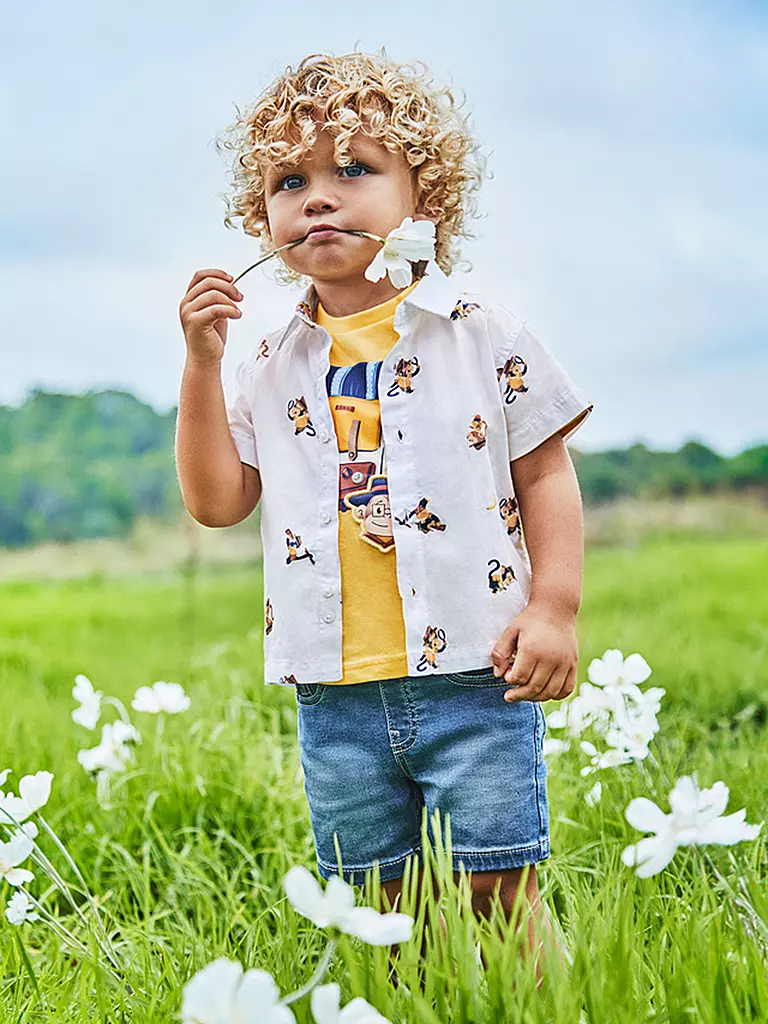 MAYORAL Baby Jeansshorts blau