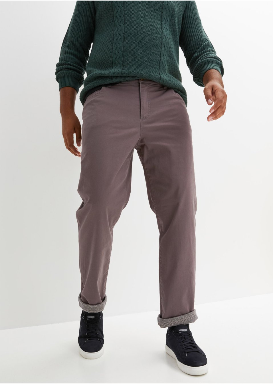 Pantalon thermo extensible Classic Fit, Straight