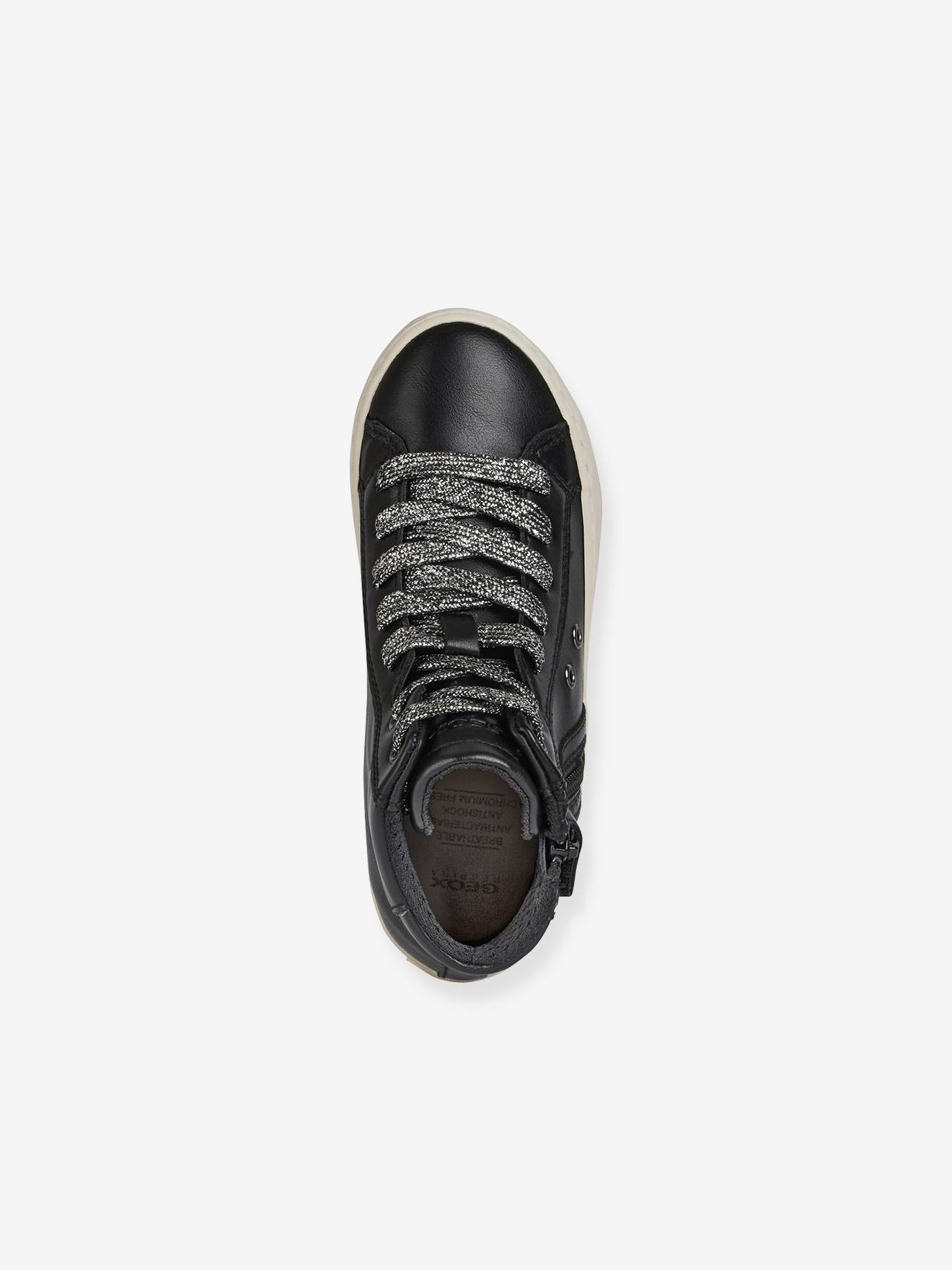 Sapatos de couro Kalespera GEOX® de cano médio, para meninas negras.