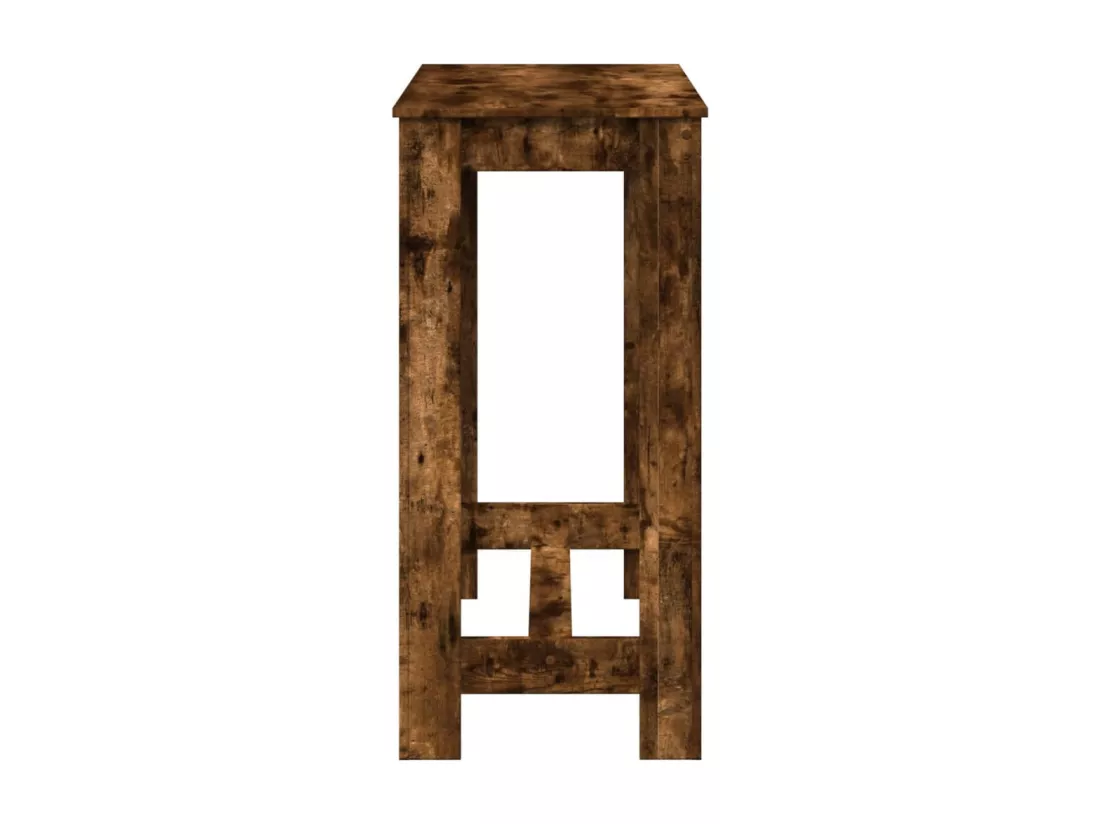 Table de bar chêne fumé 102x50x103,5 cm bois d'ingénierie