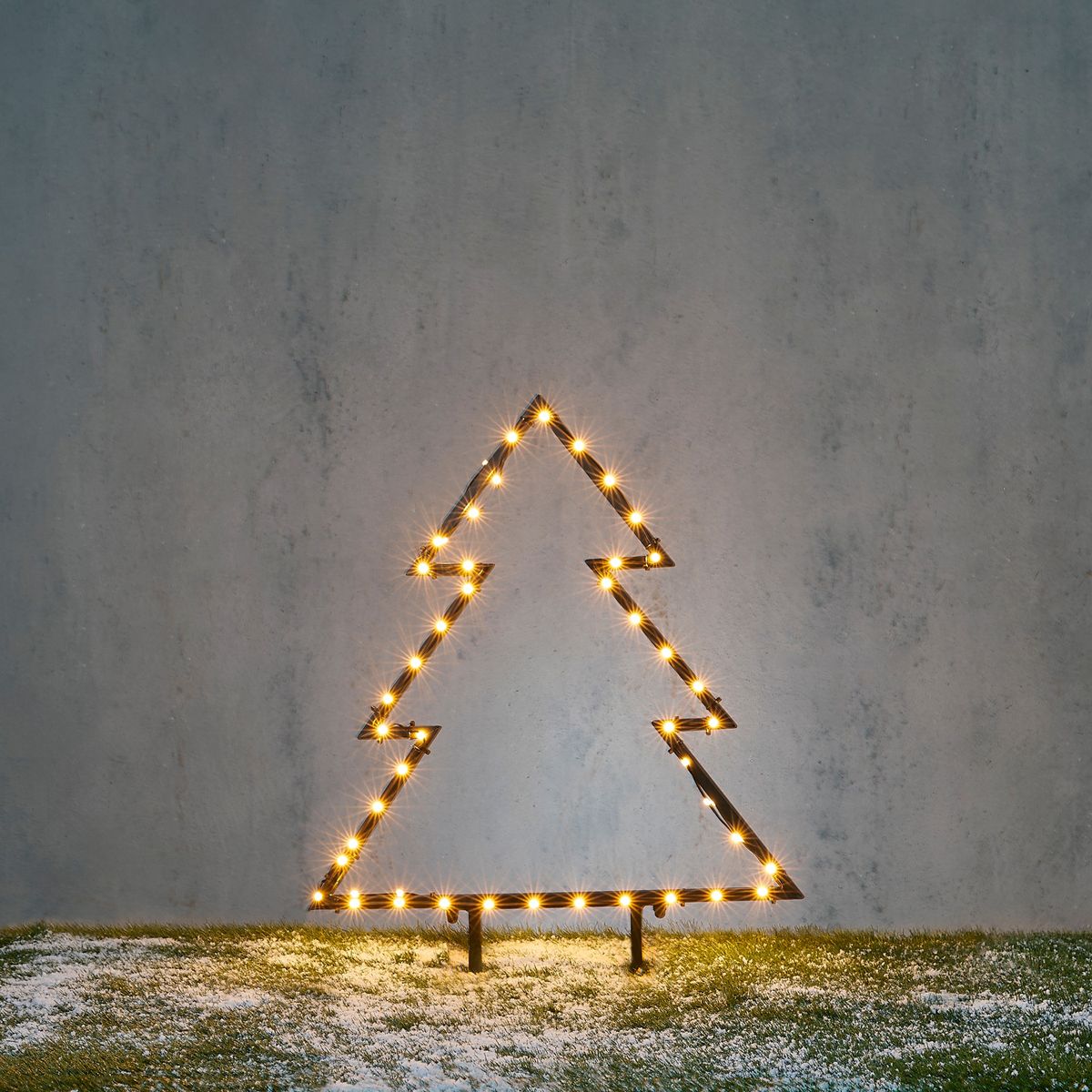 Kerst prikspot boom zwart 54cm incl. LED IP44 - Kas