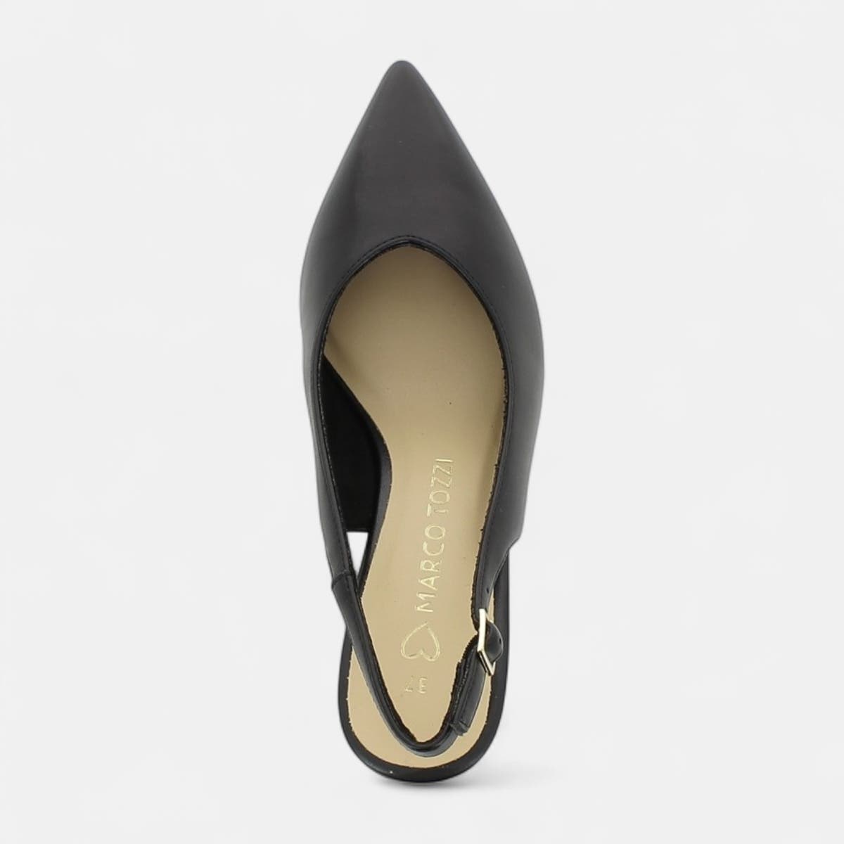 Escarpins avec bride arrière à talon Femme noir