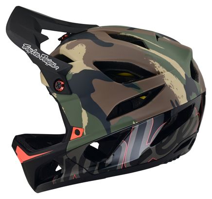 Casque Intégral Troy Lee Designs Stage Mips Signature Camo Vert