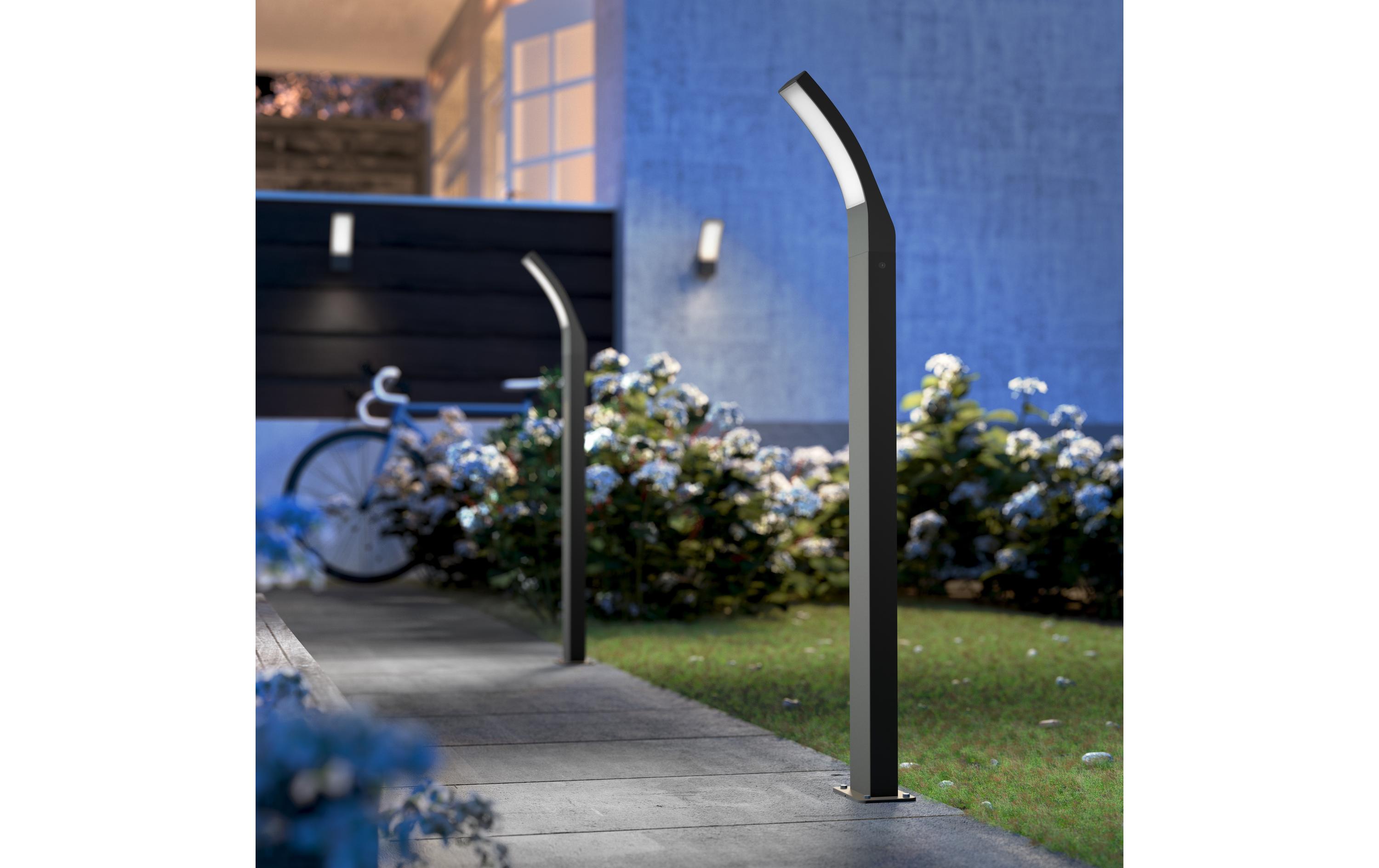 Sockelleuchte Splay, 12 W, 1100 lm, 4000 K, 96 cm, AnthrazitAussensockelleuchte für den Garten