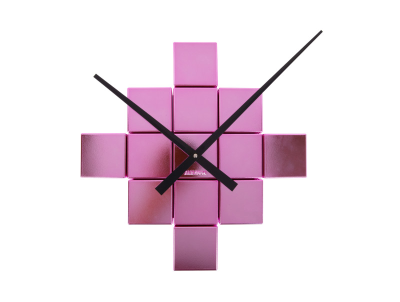 Wall Clock DIY Cubic Metallic KA5974DG Metallic green