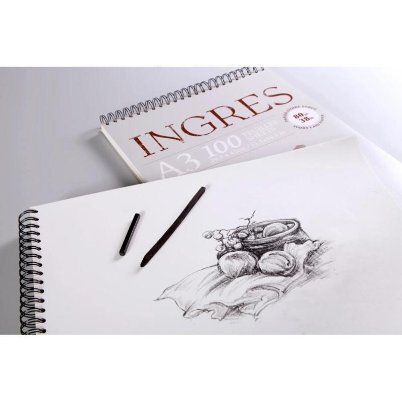 Ingres Etude bloc spiralé 100F A4 80g