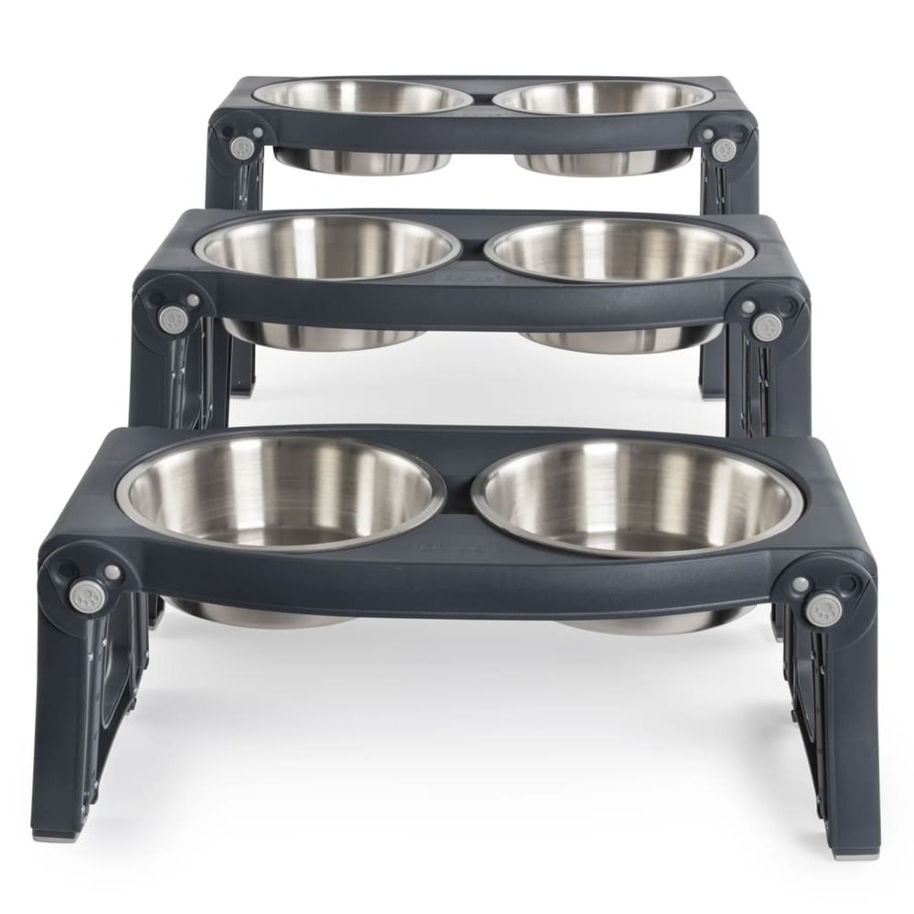 Mangeoire pour animaux de compagnie gris