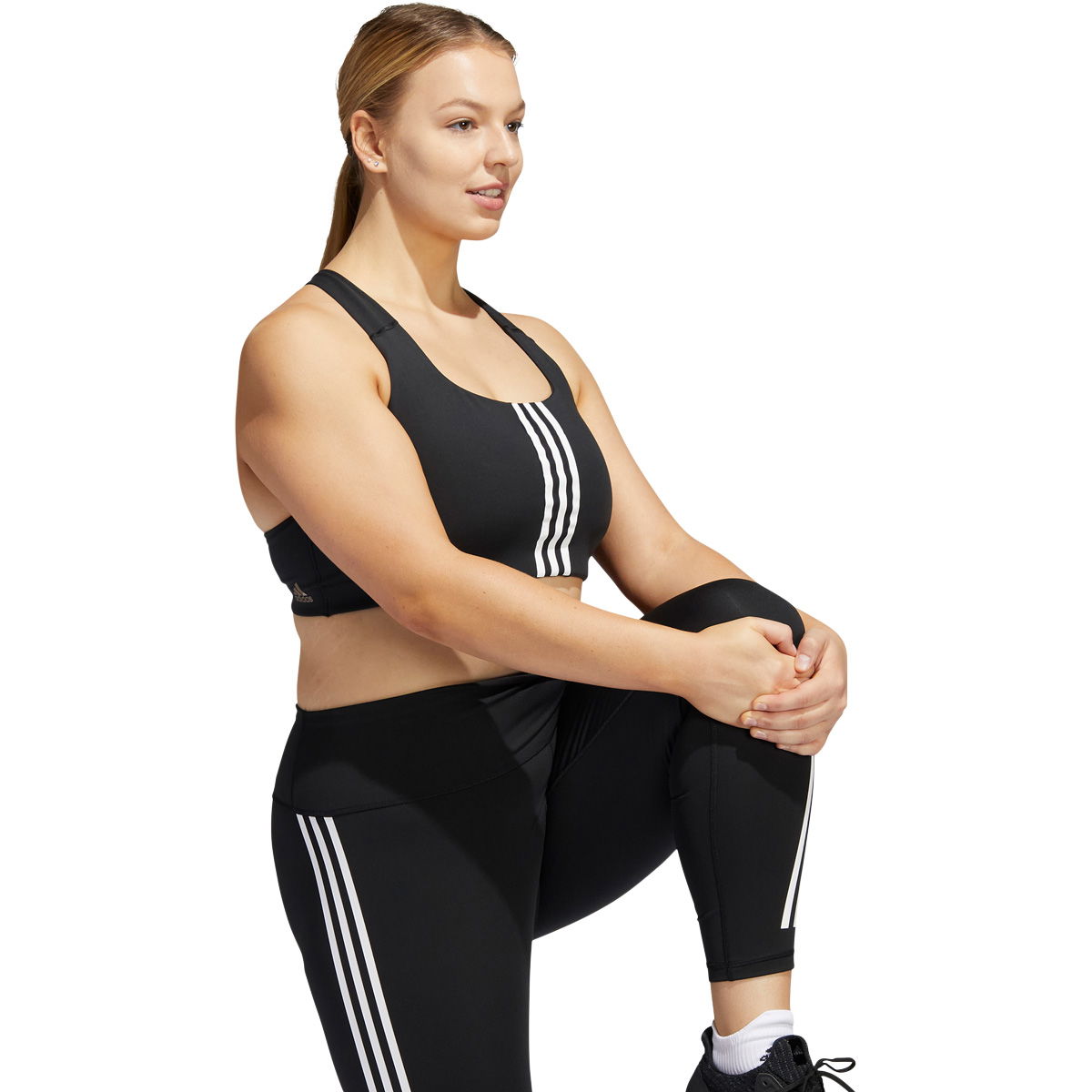 adidas Plus 3-Stripes Medium Support Sports BH Dame