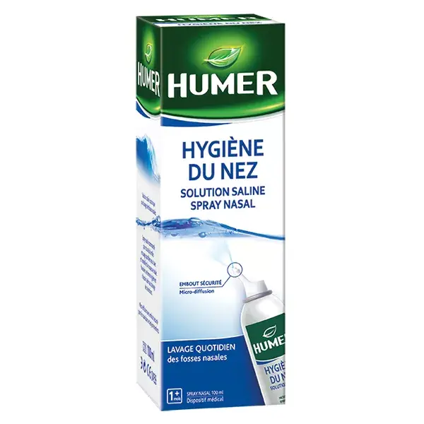 Solução salina para higiene nasal Humer a partir de 1 mês de idade, spray de 100ml