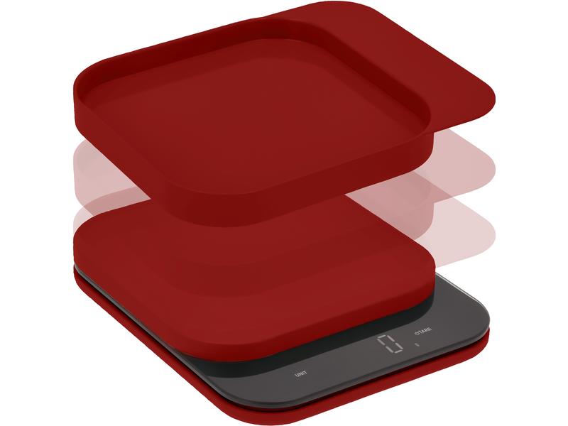 Rosti Küchenwaage Mensura Rot Digitale Küchenwaage
