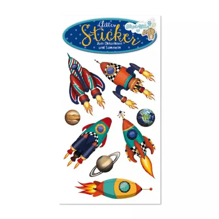 Lutz Mauder TapirElla Glitter-Sticker, Rakete