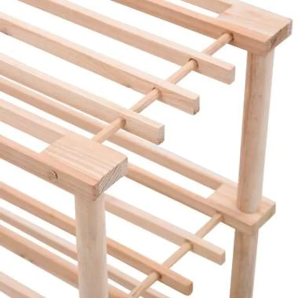 vidaXL - Schoenenrek - Beige - Hout