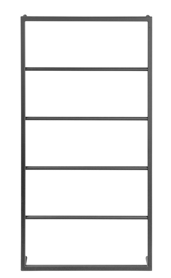 SCHADEMODEL: Sapho Industrial handdoekrek hangend 115x60cm mat zwart