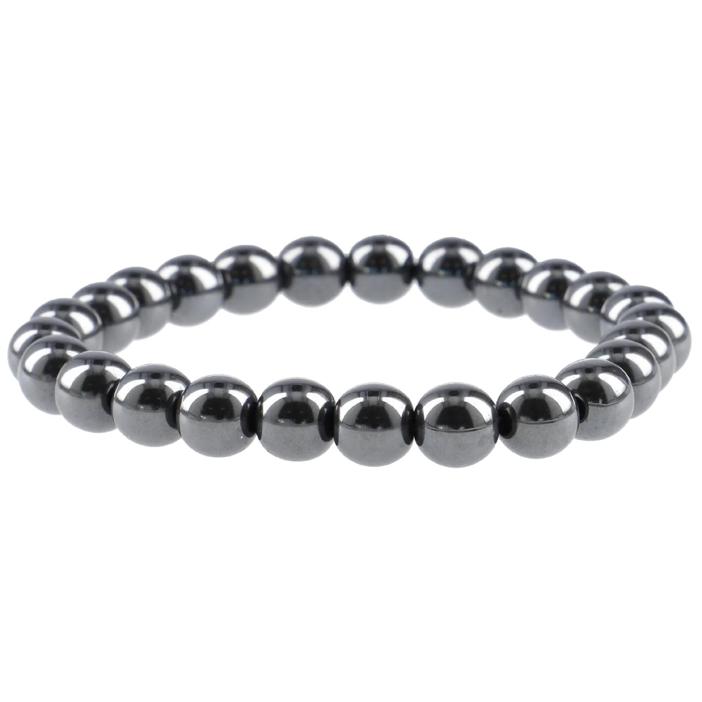 Armband Edelstein-Energie, Hämatit/schwarz