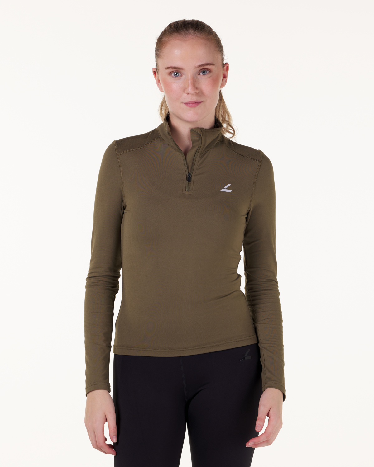 LEVITY Essential 1\4 Zip Sweater Green Burnt