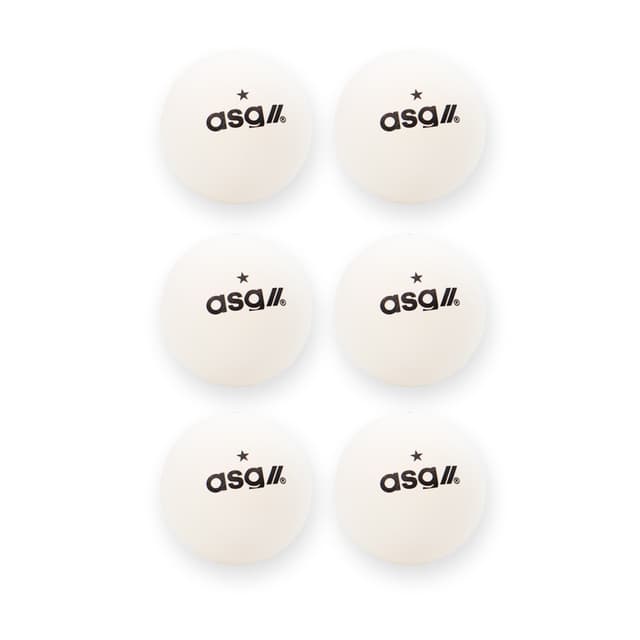ASG Bordtennisbolde Hvid 6-pak