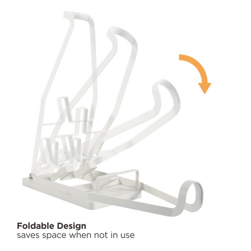 Aluminium Akku Staubsauger Halterung Universal Sauger Ständer mit Aufsatz Ablage für Dyson / Miele / Ohmes / Bosch / AEG - Weiss