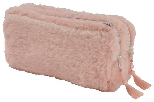 trousse à double zip fluffy