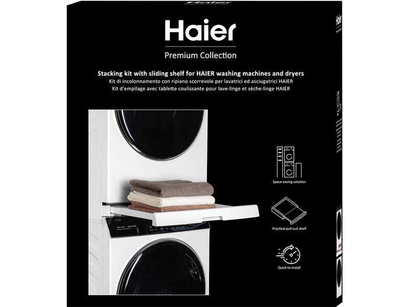 Haier Verbindungssatz Stacking Kit HASTKU10 Weiss Zwischenbausatz für Waschturm mit Auszug