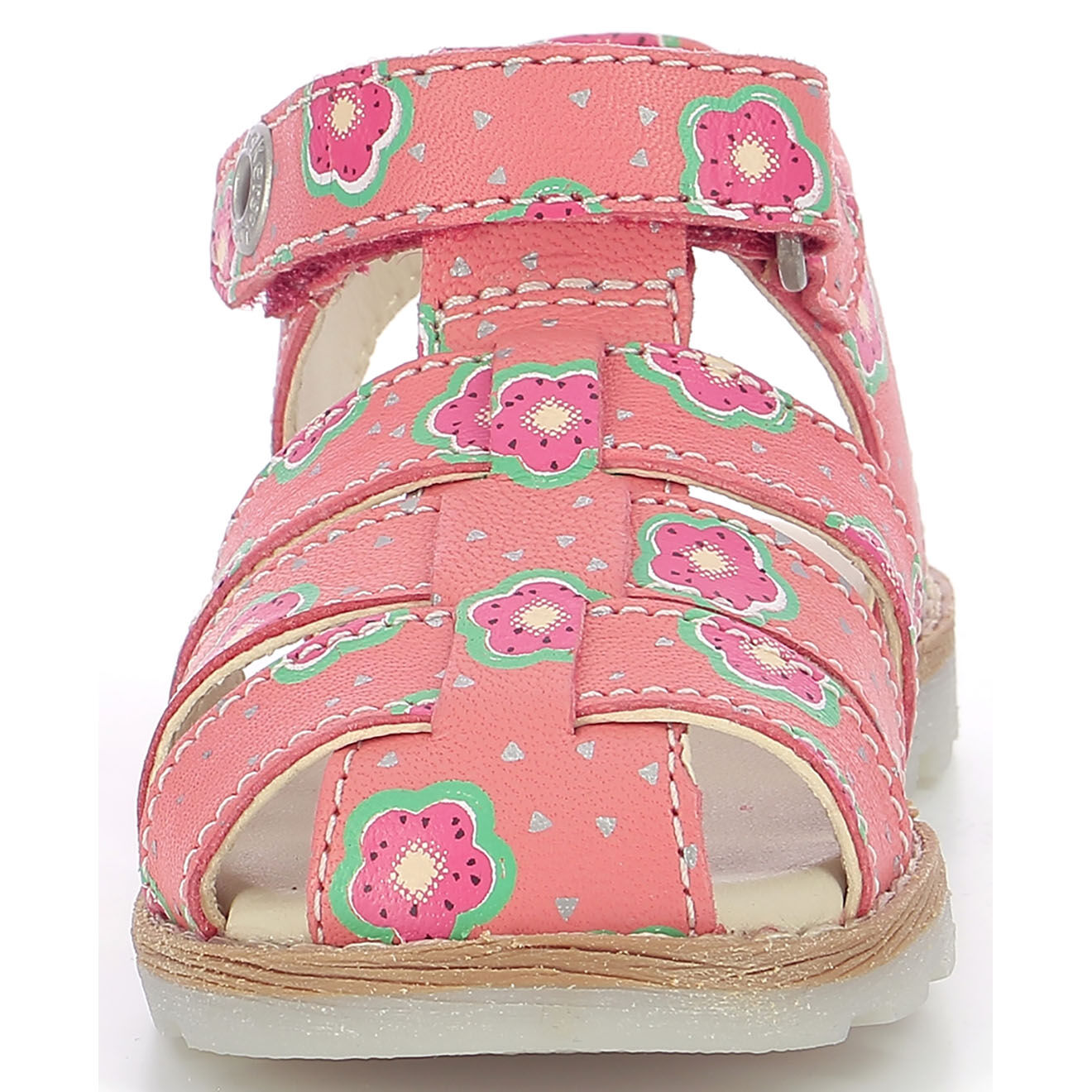 Kickers Sandales en Cuir Nonosti rose/flower