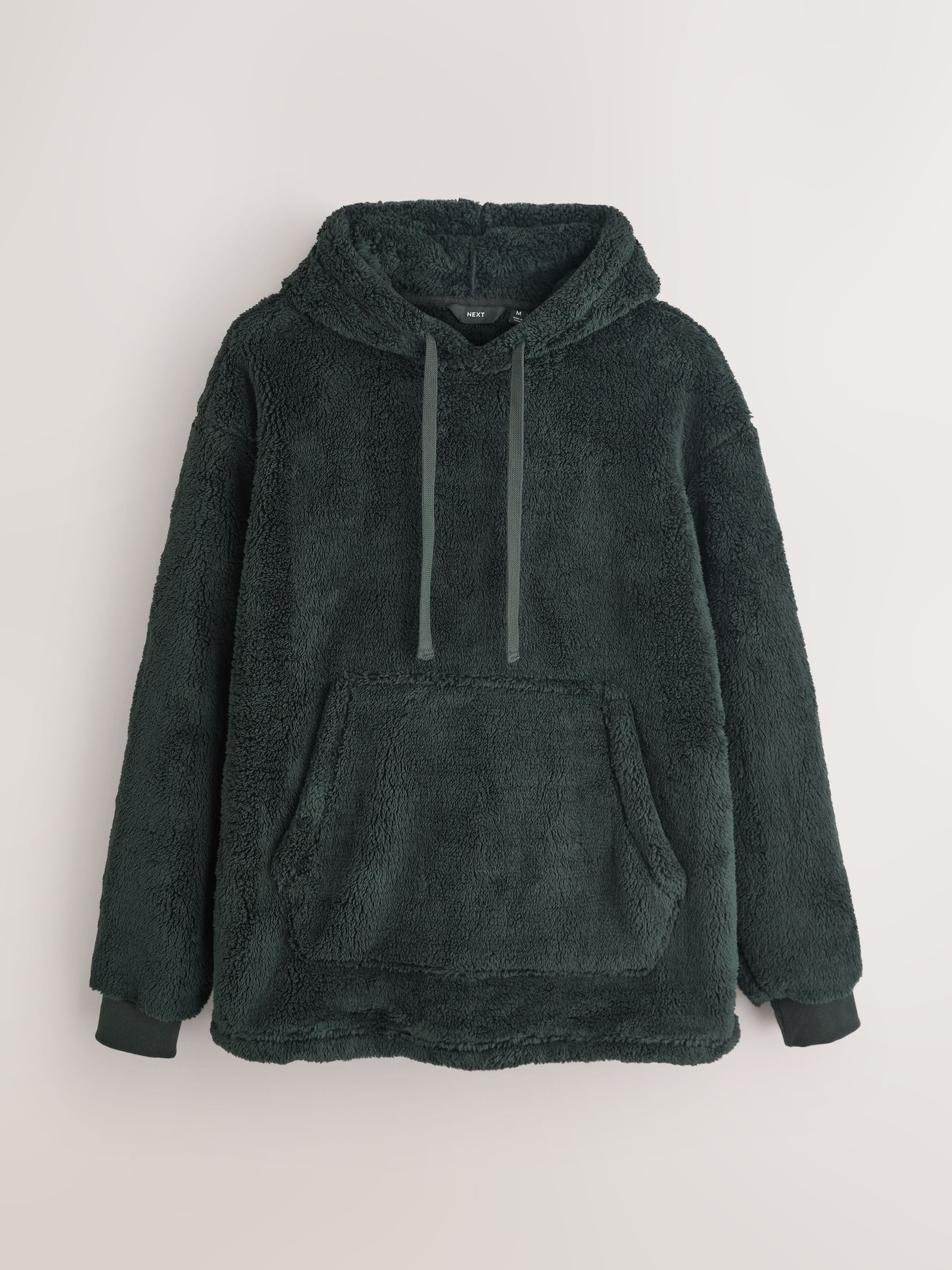 Groen - Pullover hoodie van borg