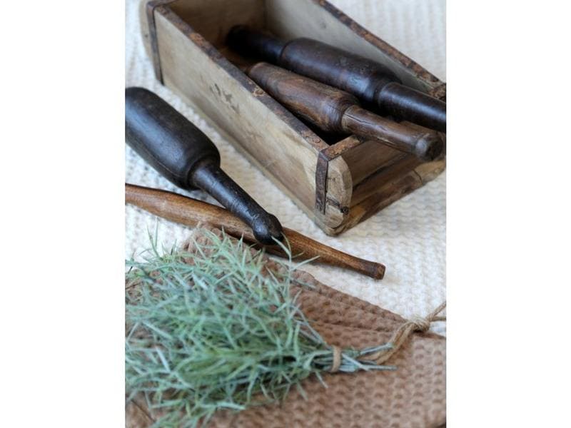 Chic Antique Aufbewahrung alte Backsteinform unika 10 x 30 Dekorative Box