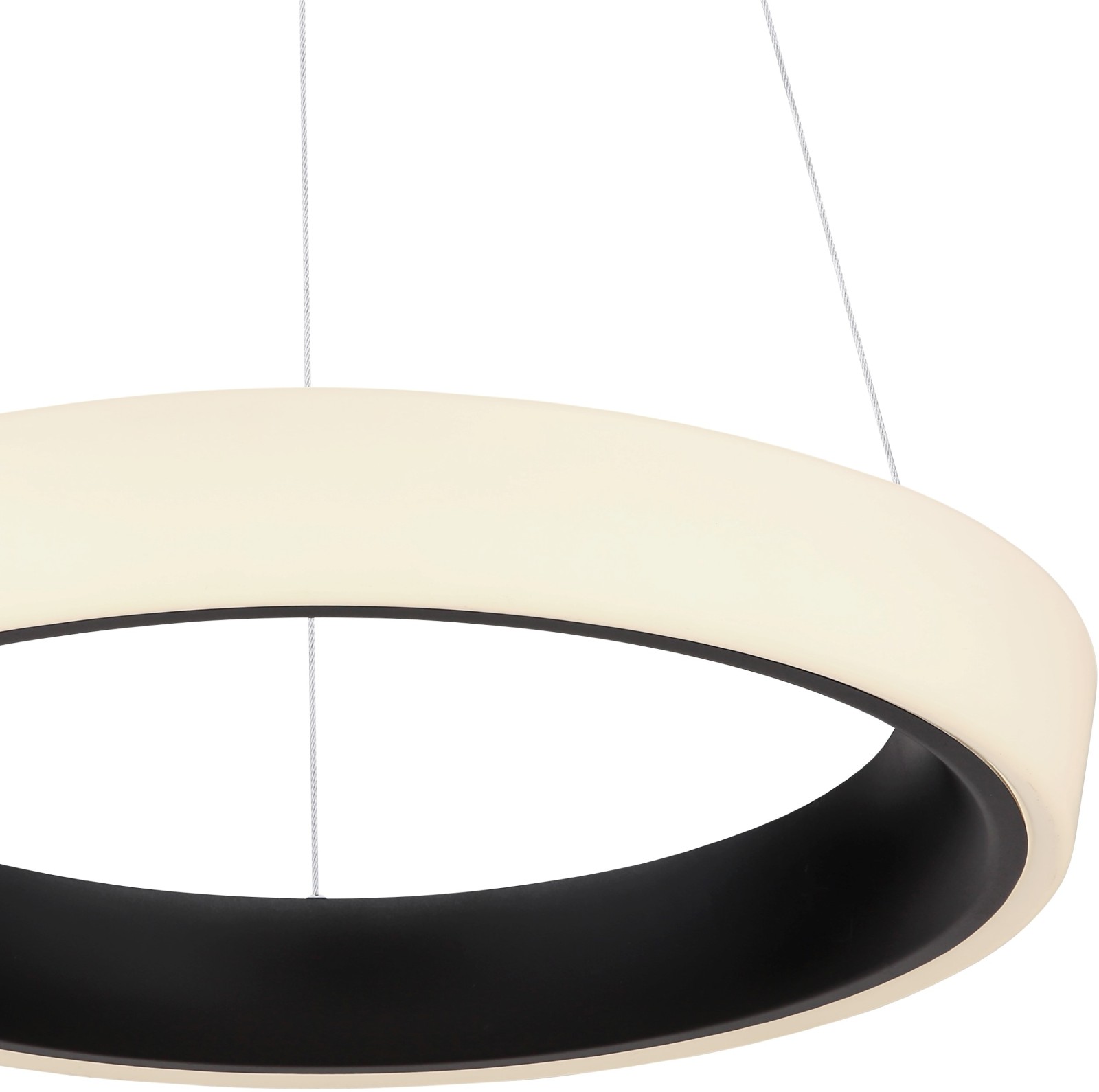 LED-Hängeleuchte - weiß-schwarz - Ø 50 cm